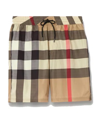 BURBERRY BURBERRY CHECKED DRAWCORD SWIM SHORTS