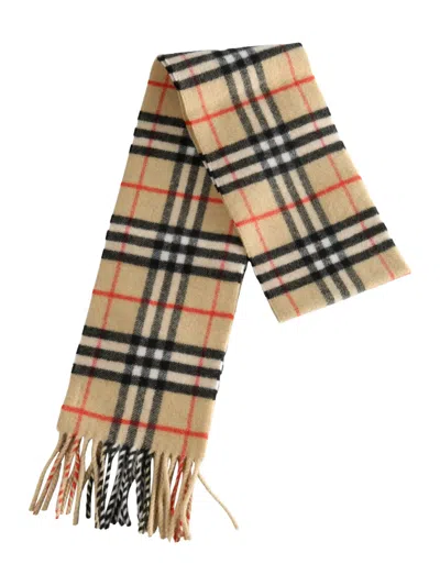 BURBERRY CHECK-FRINGE SCARF