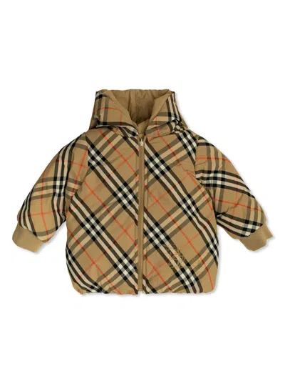 BURBERRY CHECK-PRINT PUFFER JACKET