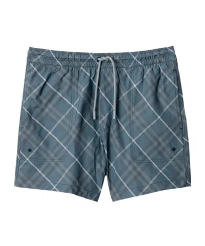 BURBERRY BURBERRY CHECKED DRAWSTRING SWIM SHORTS