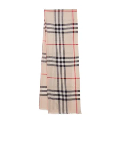 BURBERRY BURBERRY CHECKED FRAYED-EDGE SCARF