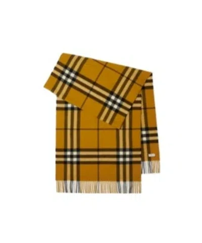 BURBERRY BURBERRY CHECKED FRINGED-EDGE SCARF