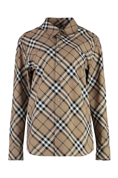 BURBERRY BURBERRY CHECKED COTTON SHIRT