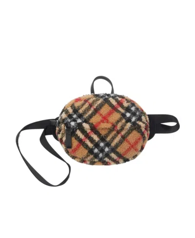 BURBERRY BURBERRY KIDS CHECKED FLEECE ZIPPED BELT BAG