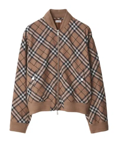 BURBERRY BURBERRY CHECKED ZIP-UP JACKET