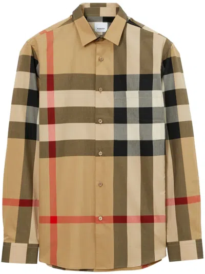 BURBERRY CHECKERED COTTON SHIRT