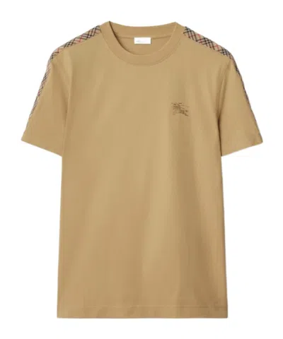 BURBERRY BURBERRY CHECK TRIM CREWNECK T-SHIRT