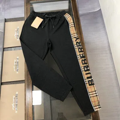 BURBERRY BURBERRY CLASSIC PLAID LETTER DRAWSTRING CASUAL PANTS FOR MEN