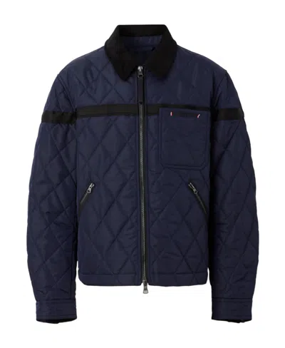 BURBERRY CORDUROY COLLAR DIAMOND QUILTED JACKET