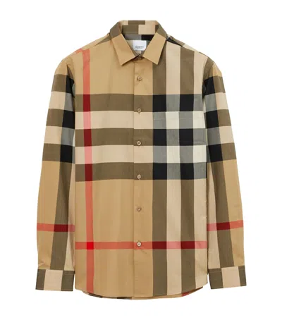 BURBERRY BURBERRY COTTON ENLARGED CHECK SHIRT
