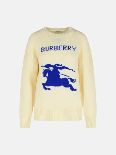 BURBERRY CREAM WOOL BLEND SWEATER