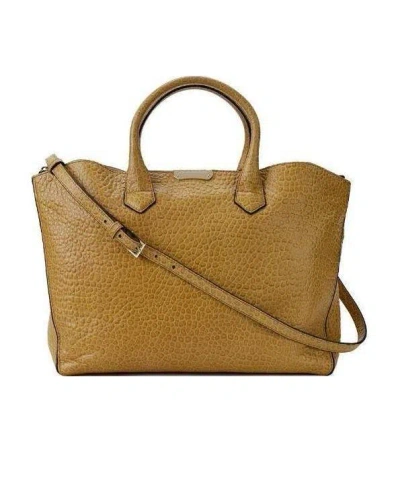 BURBERRY CROCODILE EMBOSSED HANDBAG
