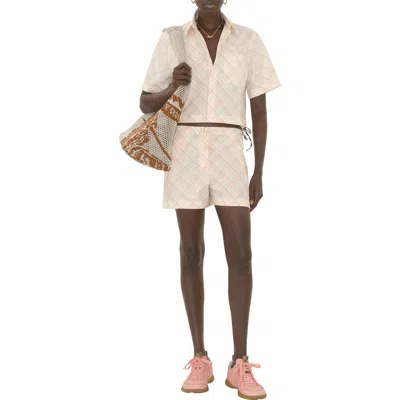 BURBERRY BURBERRY CROPPED CHECK COTTON SHIRT