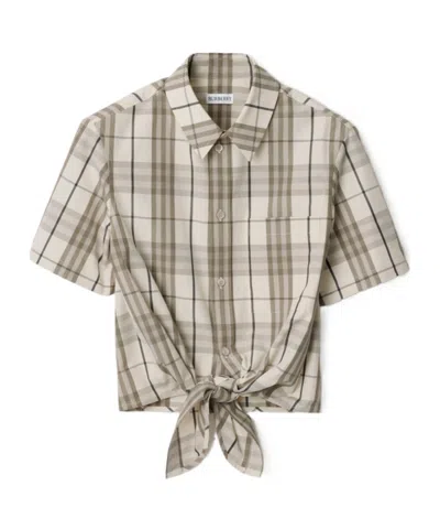 BURBERRY BURBERRY CROPPED CHECKED SHIRT