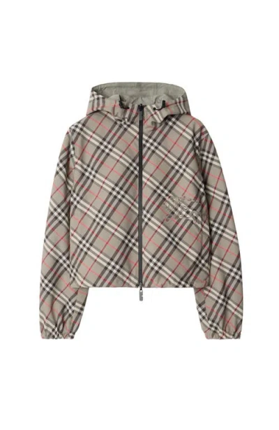 BURBERRY BURBERRY CROPPED REVERSIBLE CHECK JACKET