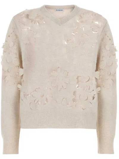 BURBERRY CUTOUT DAISY SWEATER