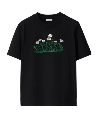 BURBERRY DAISY-LOGO COTTON T-SHIRT