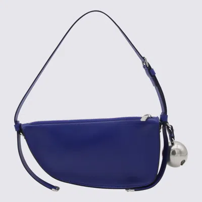 BURBERRY DARK BLUE SHIELD LEATHER SHOULDER BAG