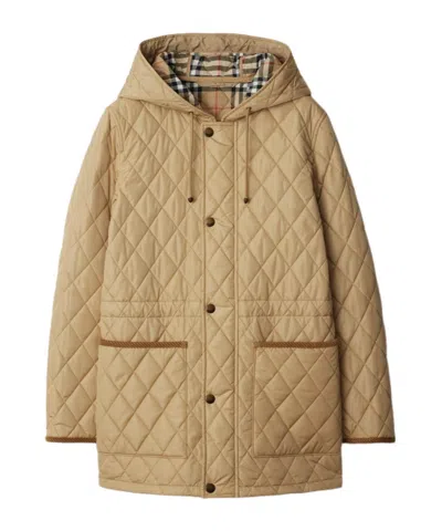 BURBERRY BURBERRY DEVON QUILTED DRAWSTRING HOODED PARKA