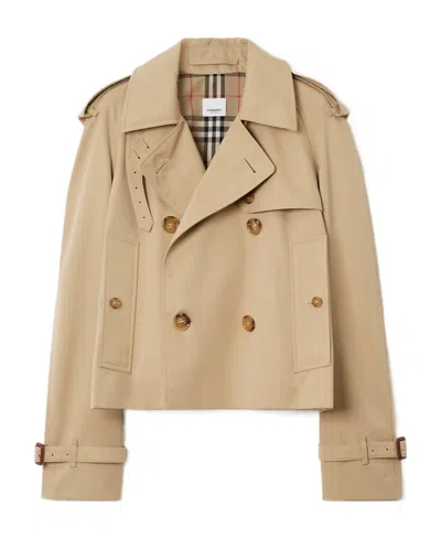 BURBERRY BURBERRY DOUBLE-BREASTED LONG-SLEEVED JACKET