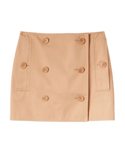 BURBERRY BURBERRY HIGH-RISE BUTTON DETAILED MINI SKIRT