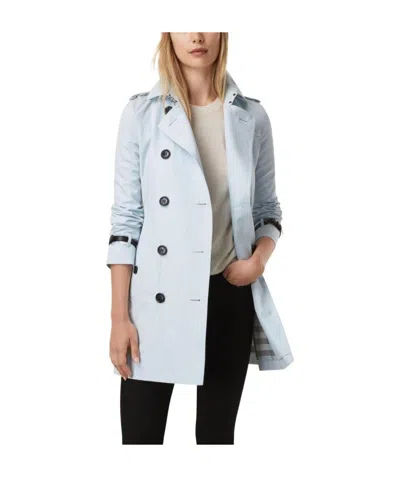 BURBERRY DOUBLE-BREASTED OPEN AND CLOSE LAPEL TRENCH COAT
