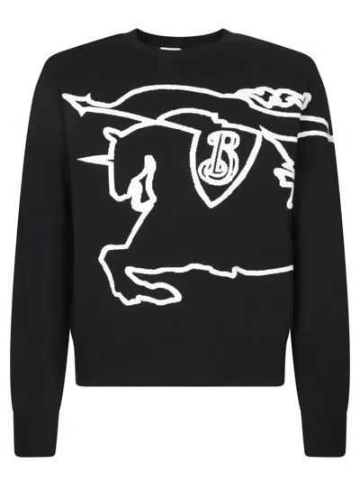 BURBERRY DRAW KNIGHT BLACK SWEATSHIRT
