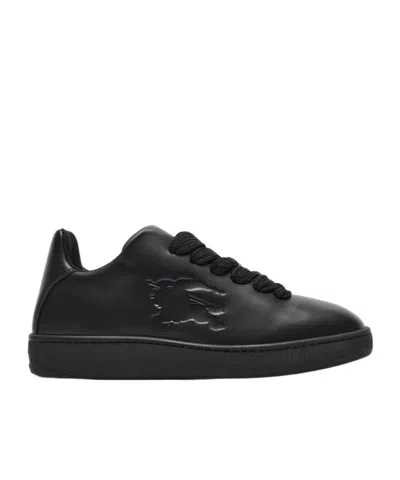 BURBERRY BURBERRY EKD LOGO EMBOSSED LACE-UP SNEAKERS
