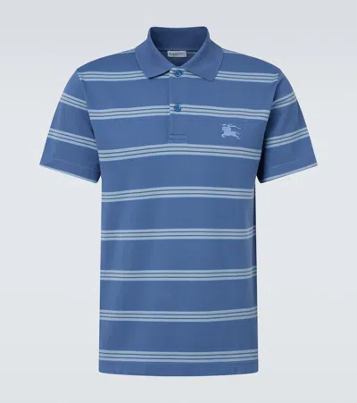 BURBERRY EKD STRIPED COTTON PIQUÉ POLO SHIRT
