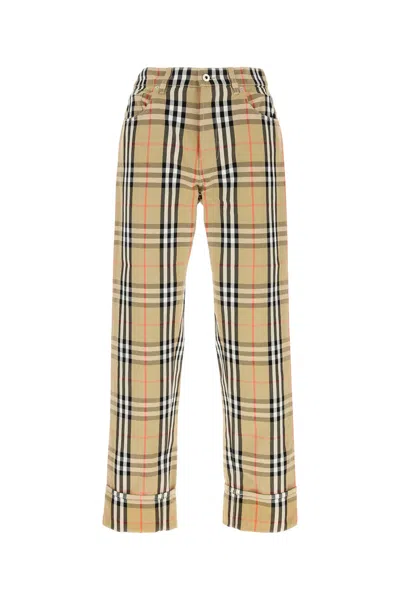 BURBERRY EMBROIDERED CANVAS PANT