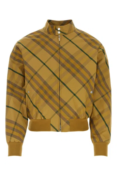 BURBERRY EMBROIDERED COTTON BOMBER JACKET