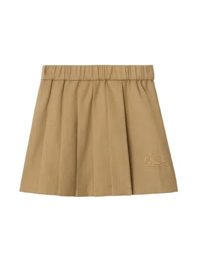 BURBERRY EMBROIDERED MOTIF PLEATED SKIRT