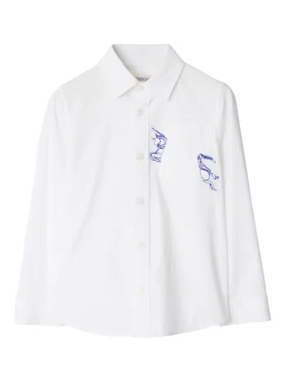 BURBERRY EQUESTRIAN KNIGHT DESIGN-DETAILED SHIRT