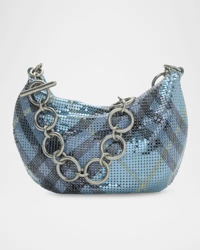 BURBERRY EVE CHECK CHAIN POUCH SHOULDER BAG