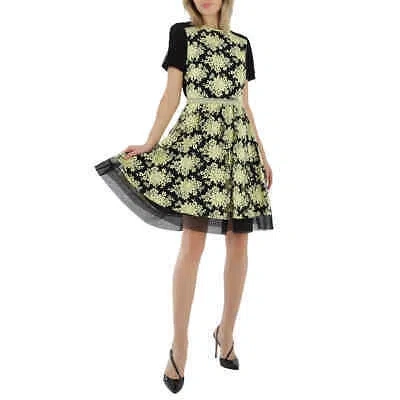 BURBERRY BURBERRY FLORAL-EMBROIDERED LACE DRESS
