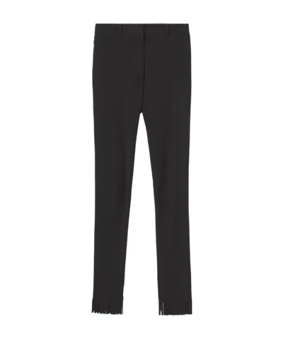 BURBERRY BURBERRY FRINGED CREPE LEGGINGS