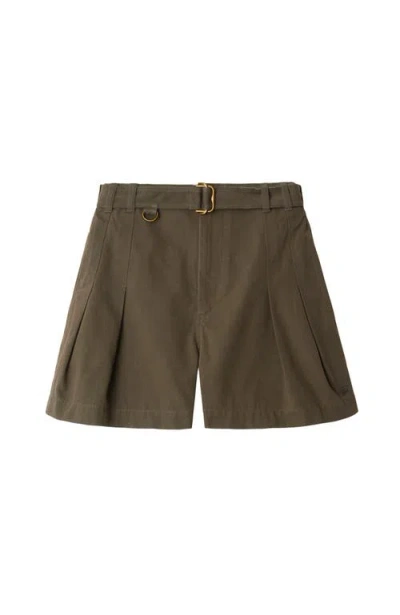 BURBERRY BURBERRY GABARDINE BELTED SHORTS