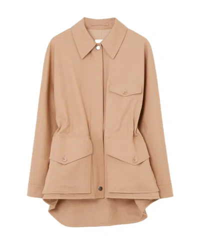BURBERRY BURBERRY GABARDINE ELASTICATED WAISTBAND JACKET