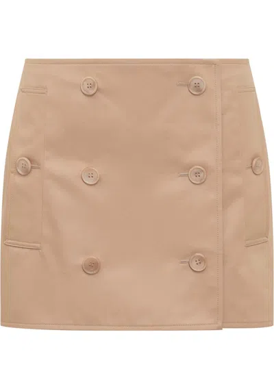 BURBERRY BURBERRY GABARDINE TRENCH SKIRT