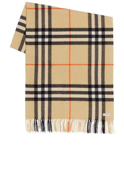 BURBERRY GIANT CHECK CASHMERE SCARF