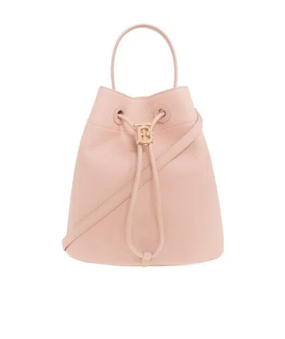 BURBERRY BURBERRY LOGO PLAQUE DRAWSTRING BUCKET BAG