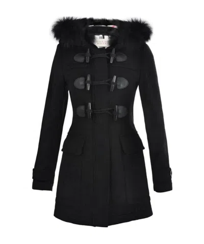 BURBERRY HORN BUCKLE WOOL COAT
