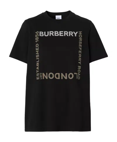 BURBERRY BURBERRY LOGO DETAILED CREWNECK T-SHIRT