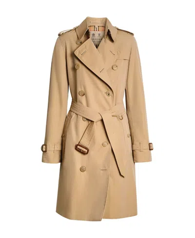 BURBERRY BURBERRY BUTTON DETAILED KENSINGTON TRENCH COAT