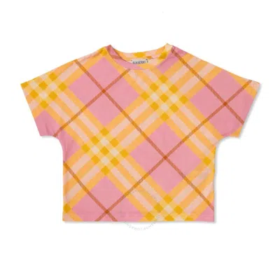 BURBERRY BURBERRY KIDS NOVA CHECK CREWNECK COTTON T-SHIRT