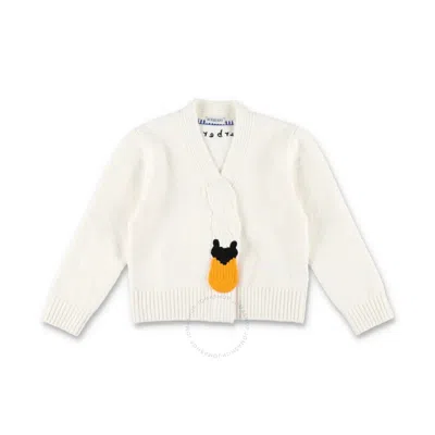 BURBERRY BURBERRY KIDS SWAN CHUNKY-KNIT WOOL-BLEND CARDIGAN