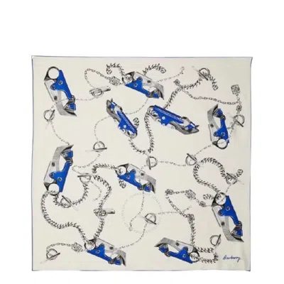 BURBERRY BURBERRY KNIGHT HARDWARE PRINT SILK SCARF