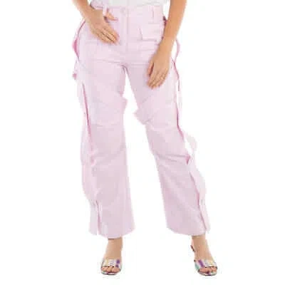 BURBERRY BURBERRY LADIES PALE CANDY PINK AMELIA STRAIGHT-LEG TROUSERS