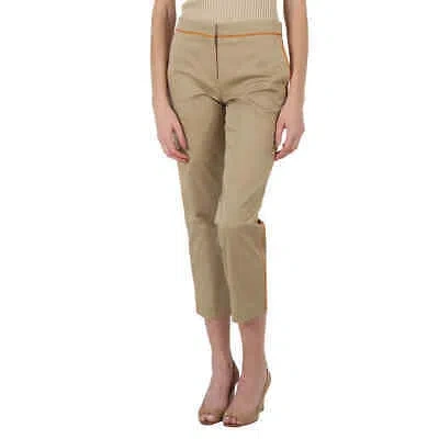 BURBERRY BURBERRY LADIES SILK TRIM CROPPED COTTON CHINOS