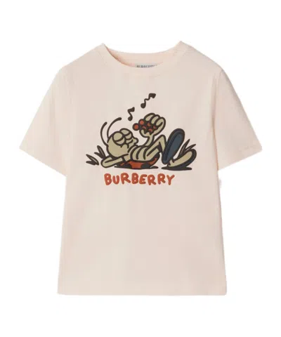 BURBERRY BURBERRY KIDS LOGO PRINTED CREWNECK T-SHIRT